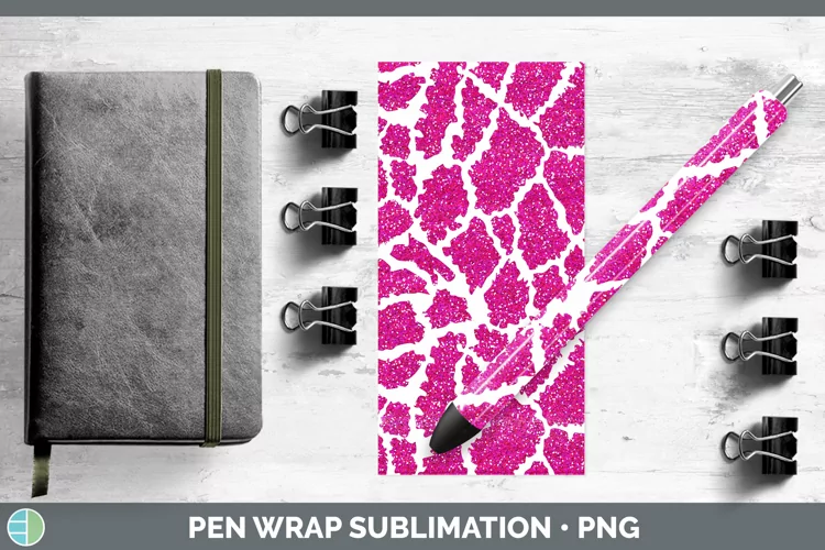 Animal Pink Giraffe Pen Wrap Sublimation Pen Designs