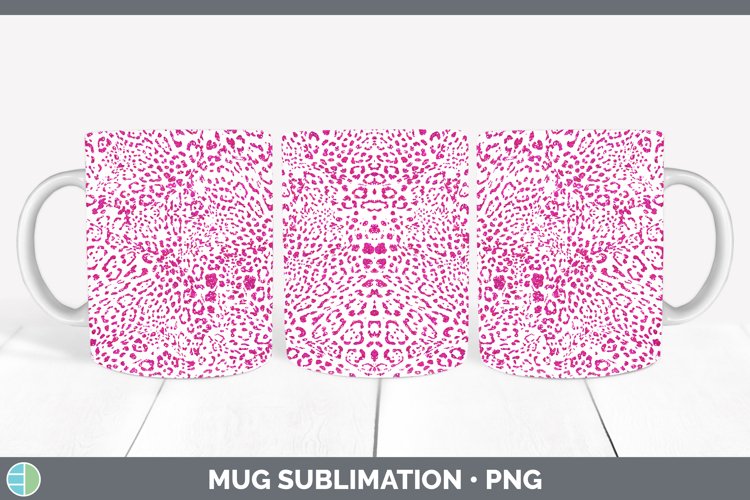 Animal Pink Jaguar Mug Wrap Sublimation Coffee Cup Designs