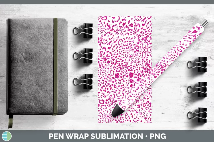 Animal Pink Jaguar Pen Wrap Sublimation Pen Designs