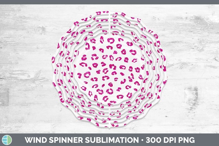 Animal Pink Leopard Wind Spinner Sublimation Spinner Designs