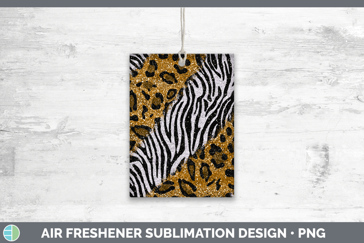 Animal Print Glitter Air Freshener Sublimation Car Freshener
