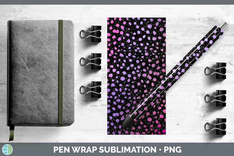 Animal Purple Cheetah Pen Wrap Sublimation Pen Designs