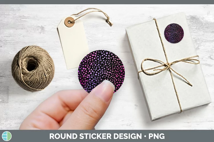 Animal Purple Cheetah Stickers | Round Labels Designs