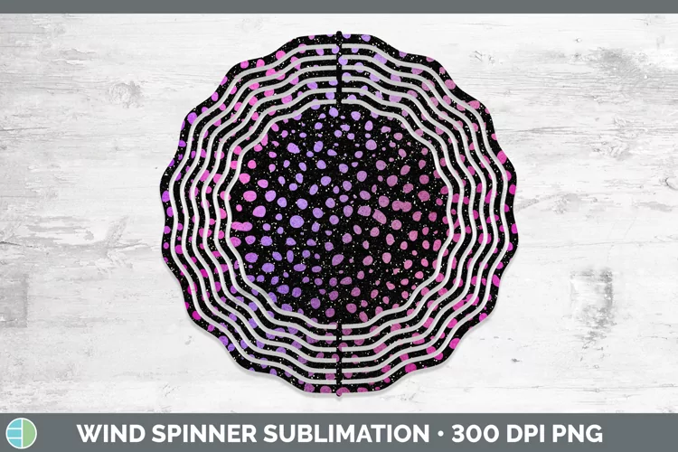 Animal Purple Cheetah Wind Spinner Sublimation Spinner Desig