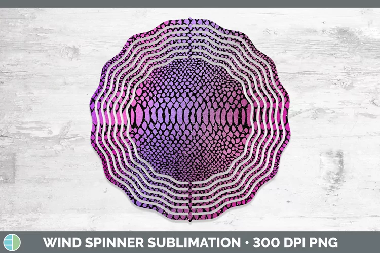 Animal Purple Snake Wind Spinner Sublimation Spinner Designs