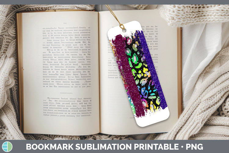 Animal Rainbow Animal Print Brush Bookmark Sublimation Print
