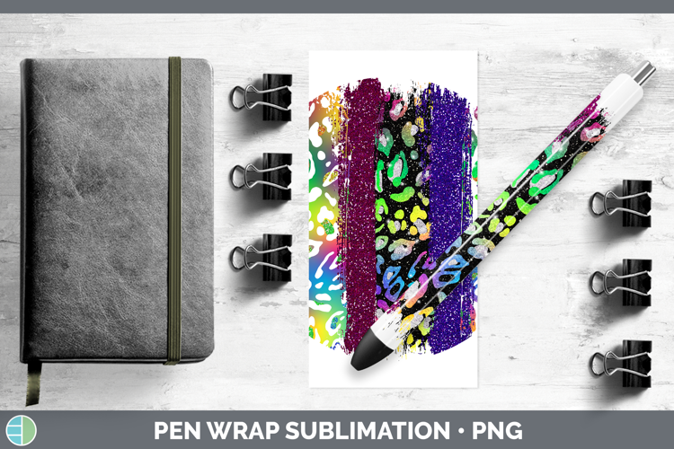 Animal Rainbow Animal Print Brush Pen Wrap Sublimation Pen D