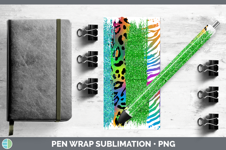 Animal Rainbow Animal Print Brush Pen Wrap Sublimation Pen D