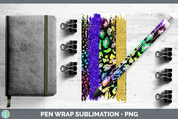 Animal Rainbow Animal Print Brush Pen Wrap Sublimation Pen D