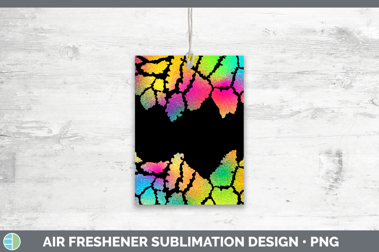 Animal Rainbow Giraffe Print Air Freshener Sublimation Car F