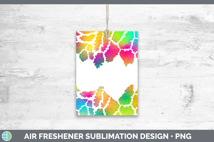 Animal Rainbow Giraffe Print Air Freshener Sublimation Car F