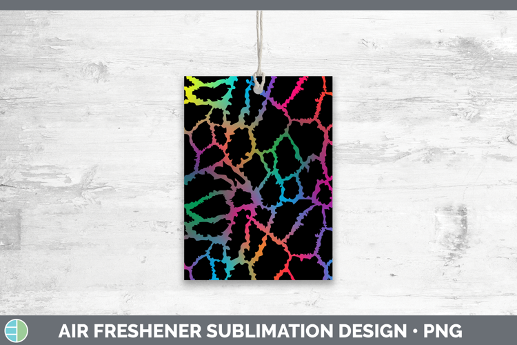 Animal Rainbow Giraffe Print Air Freshener Sublimation Car F