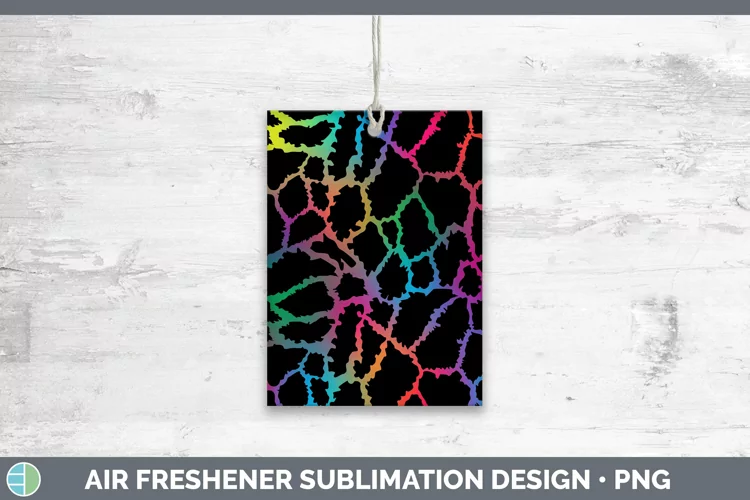 Animal Rainbow Giraffe Print Air Freshener Sublimation Car F