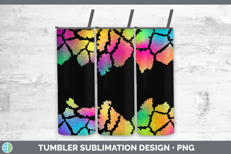 Animal Rainbow Giraffe Print Tumbler Sublimation 20 oz Skinn