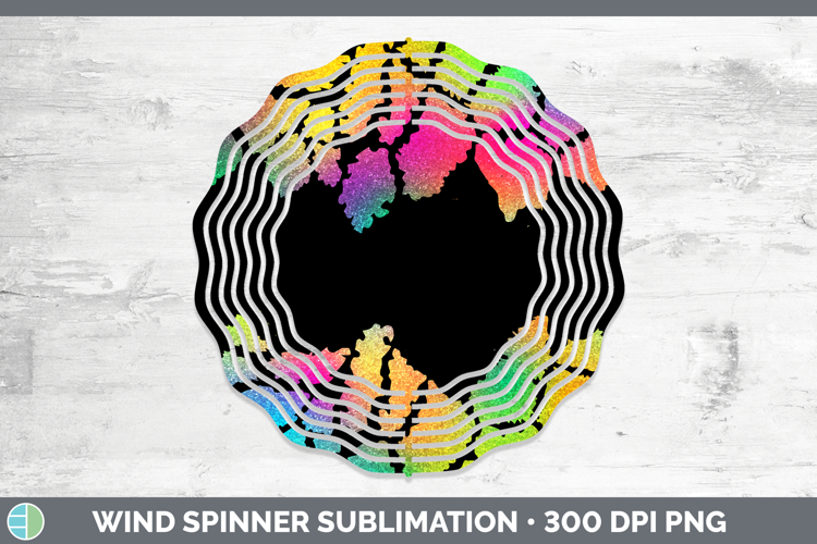 Animal Rainbow Giraffe Print Wind Spinner Sublimation Spinne