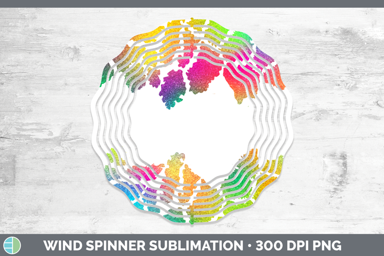 Animal Rainbow Giraffe Print Wind Spinner Sublimation Spinne