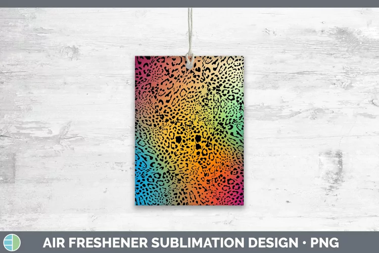 Animal Rainbow Jaguar Print Air Freshener Sublimation Car Fr