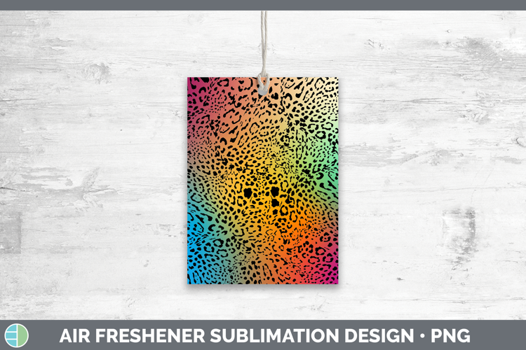 Animal Rainbow Jaguar Print Air Freshener Sublimation Car Fr