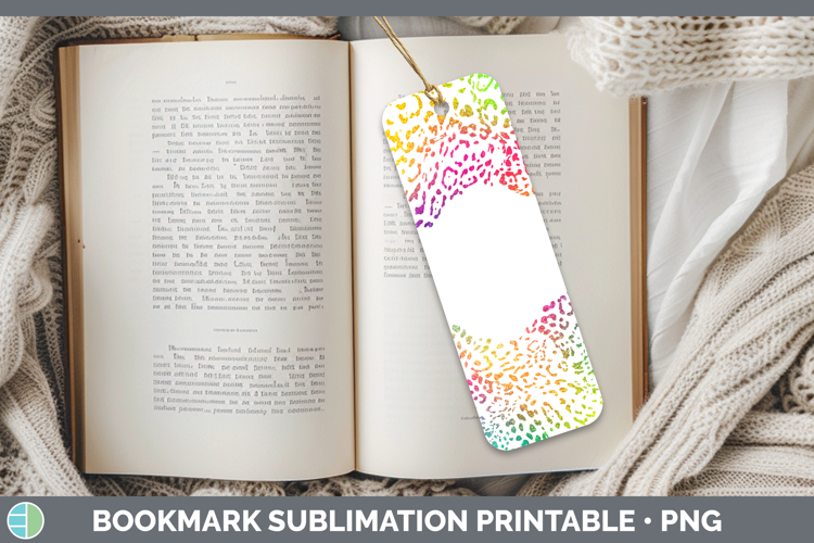 Animal Rainbow Jaguar Print Bookmark Sublimation Printable D