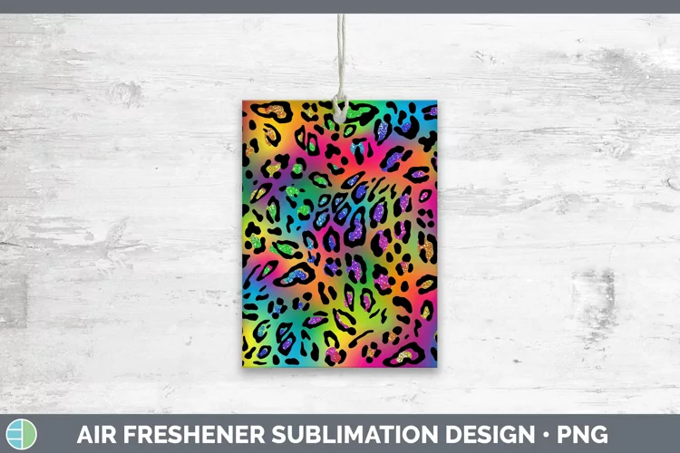 Animal Rainbow Leopard Print Air Freshener Sublimation Car F