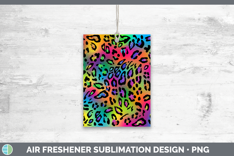Animal Rainbow Leopard Print Air Freshener Sublimation Car F