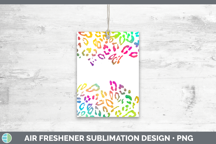 Animal Rainbow Leopard Print Air Freshener Sublimation Car F