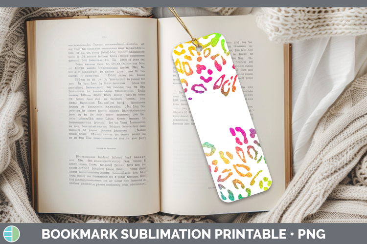 Animal Rainbow Leopard Print Bookmark Sublimation Printable