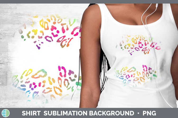 Animal Rainbow Leopard Print Shirt Sublimation Sublimation B