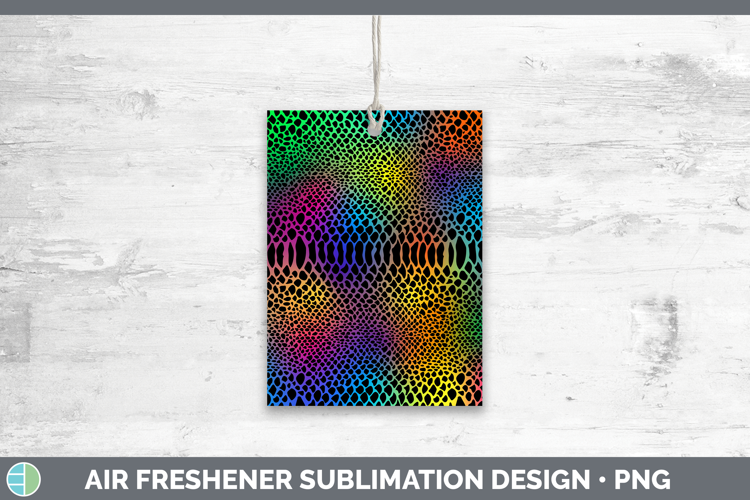 Animal Rainbow Snake Print Air Freshener Sublimation Car Fre