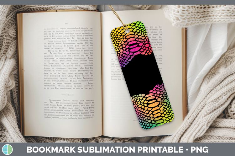 Animal Rainbow Snake Print Bookmark Sublimation Printable De