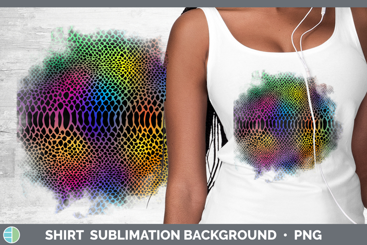 Animal Rainbow Snake Print Shirt Sublimation Sublimation Bac