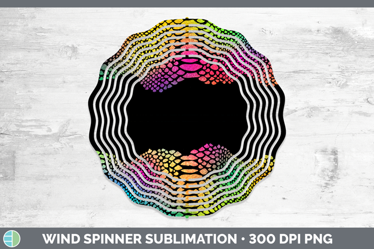 Animal Rainbow Snake Print Wind Spinner Sublimation Spinner