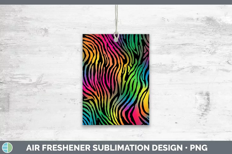 Animal Rainbow Zebra Print Air Freshener Sublimation Car Fre