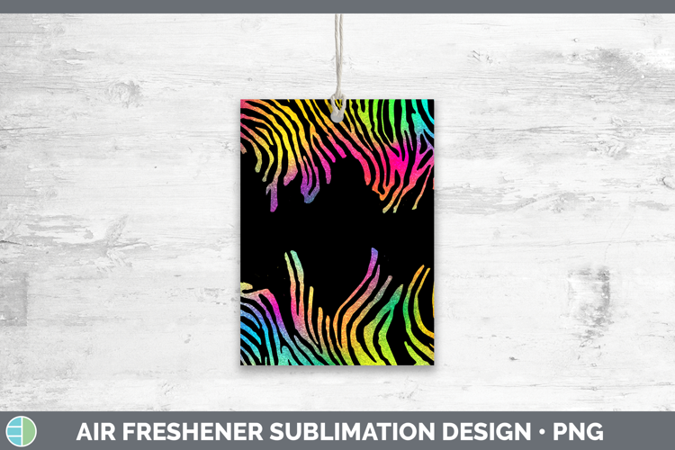 Animal Rainbow Zebra Print Air Freshener Sublimation Car Fre