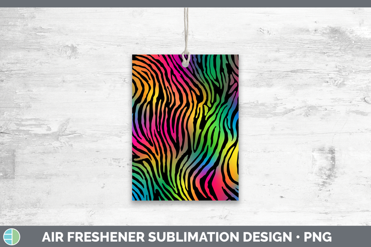 Animal Rainbow Zebra Print Air Freshener Sublimation Car Fre
