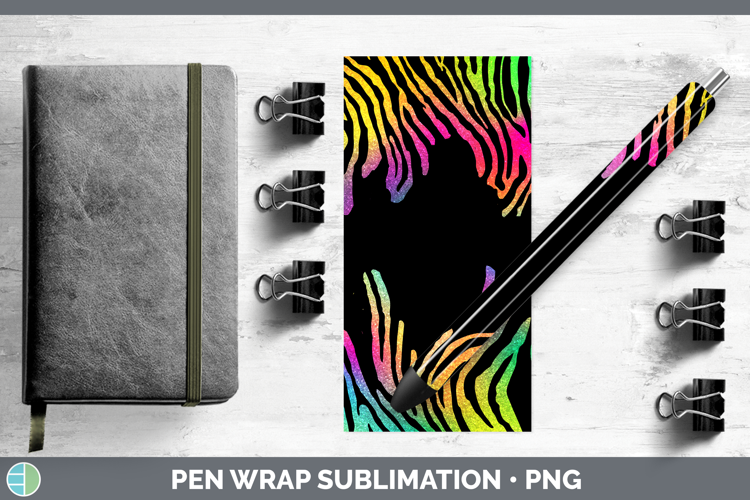Animal Rainbow Zebra Print Pen Wrap Sublimation Pen Designs