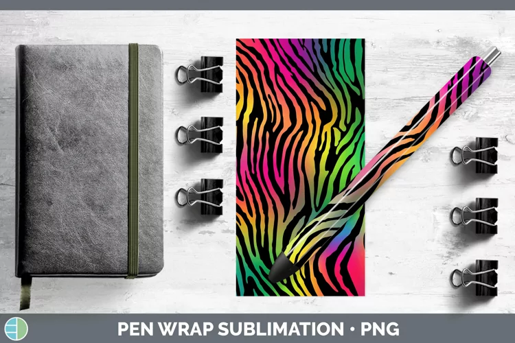 Animal Rainbow Zebra Print Pen Wrap Sublimation Pen Designs
