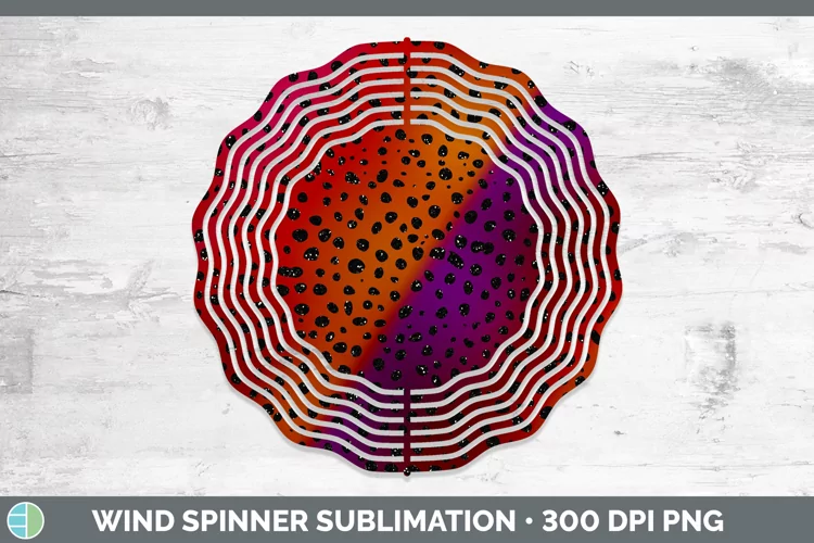 Animal Red Cheetah Wind Spinner Sublimation Spinner Designs