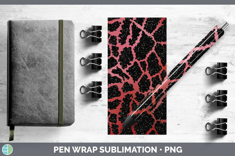 Animal Red Giraffe Pen Wrap Sublimation Pen Designs