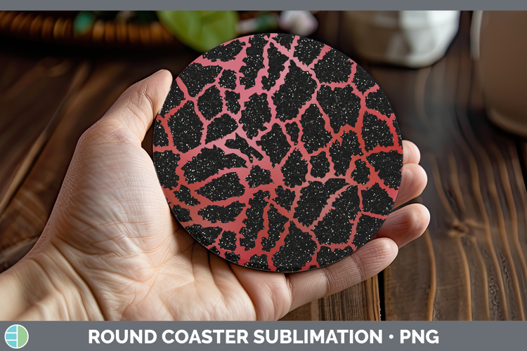Animal Red Giraffe Round Coaster Sublimation Coaster Designs
