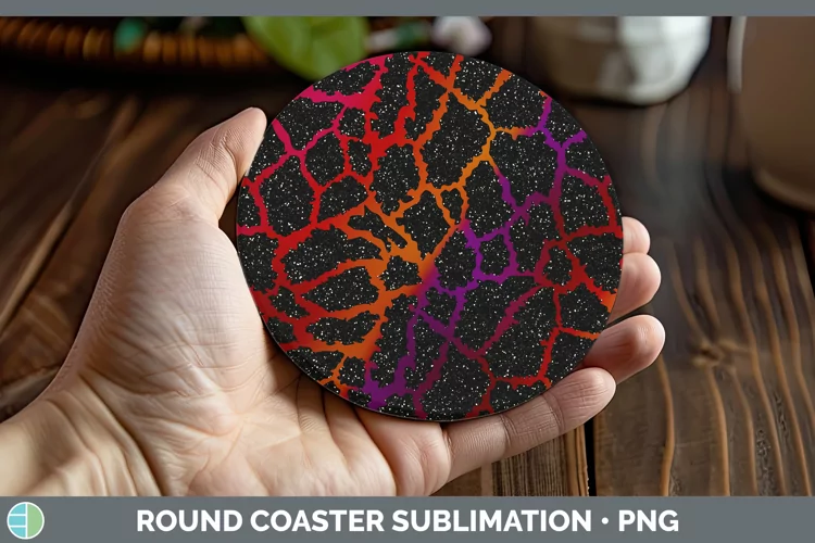 Animal Red Giraffe Round Coaster Sublimation Coaster Designs