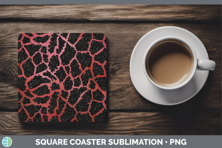 Animal Red Giraffe Square Coaster Sublimation Coaster Design