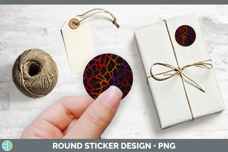 Animal Red Giraffe Stickers | Round Labels Designs