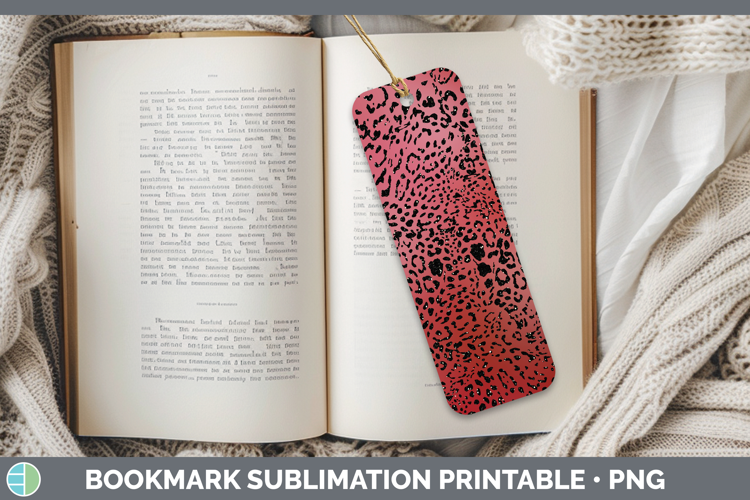 Animal Red Jaguar Bookmark Sublimation Printable Designs
