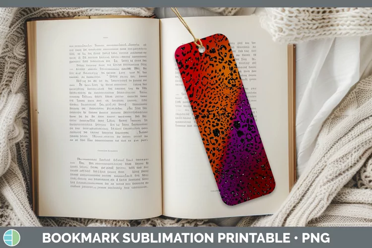 Animal Red Jaguar Bookmark Sublimation Printable Designs
