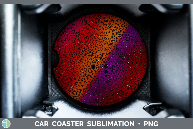 Animal Red Jaguar Car Coaster Sublimation Designs