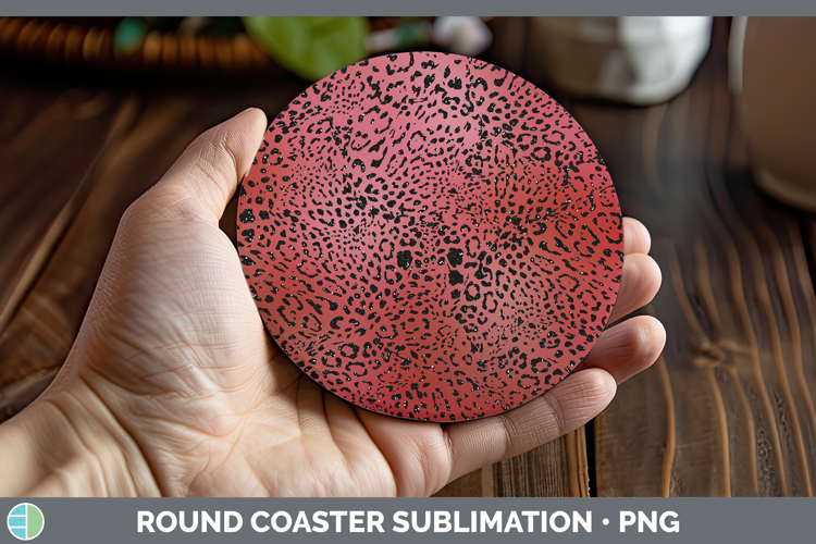 Animal Red Jaguar Round Coaster Sublimation Coaster Designs