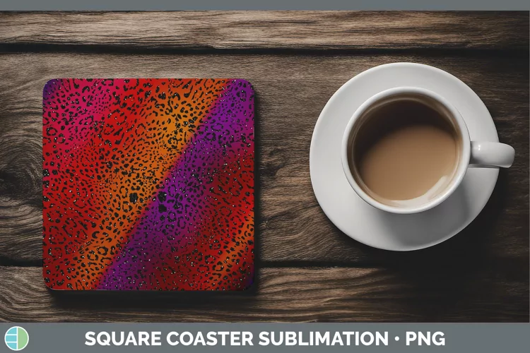 Animal Red Jaguar Square Coaster Sublimation Coaster Designs