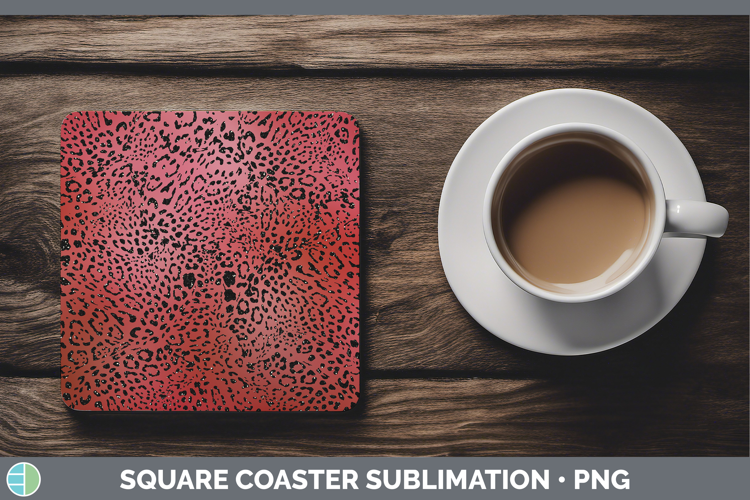 Animal Red Jaguar Square Coaster Sublimation Coaster Designs