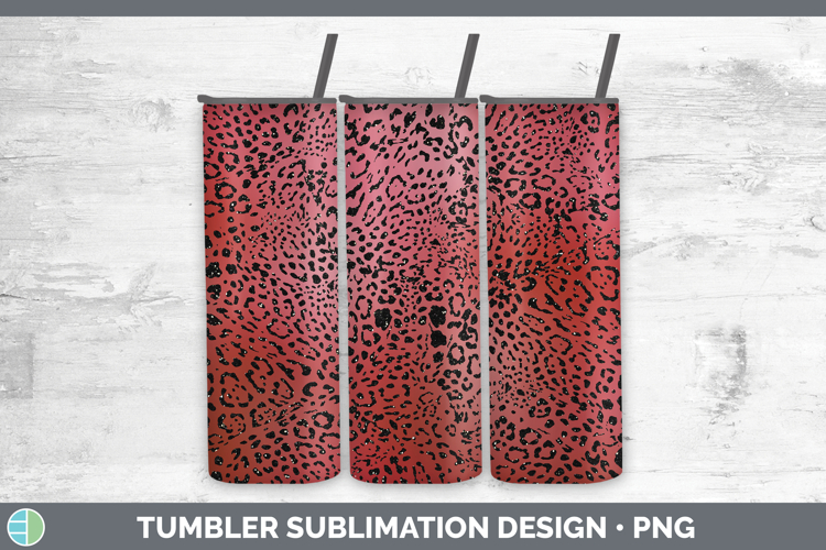 Animal Red Jaguar Tumbler Sublimation 20 oz Skinny Tumbler D